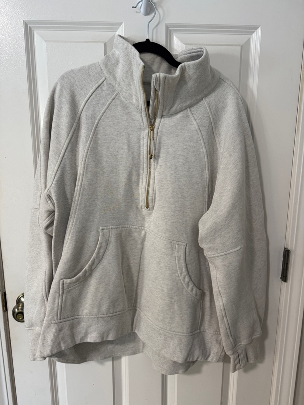 lululemon athletica Light gray Half-Zip Pullover xl/xxl
